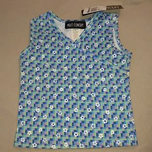 NWT Girls Crossover VNeck Floral Tank